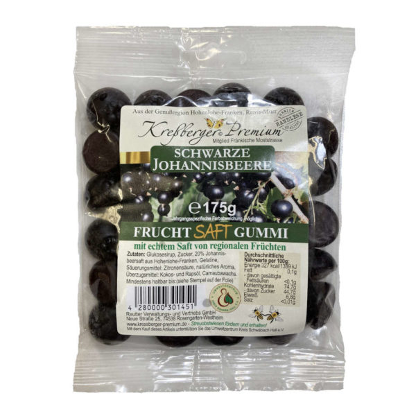 Kressberger Premium schwarze Johannisbeere Fruchtgummi